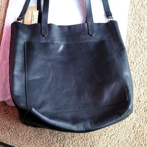 MadeWell Black Real Leather shoulder/hand bag